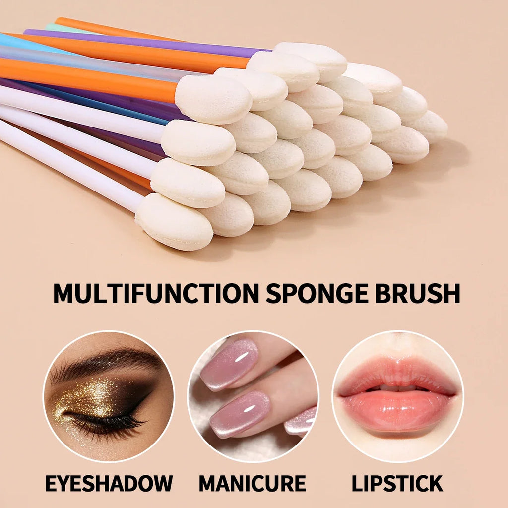 25-Piece Sponge Makeup Brush Set – Eyeshadow, Lip & Nail Art