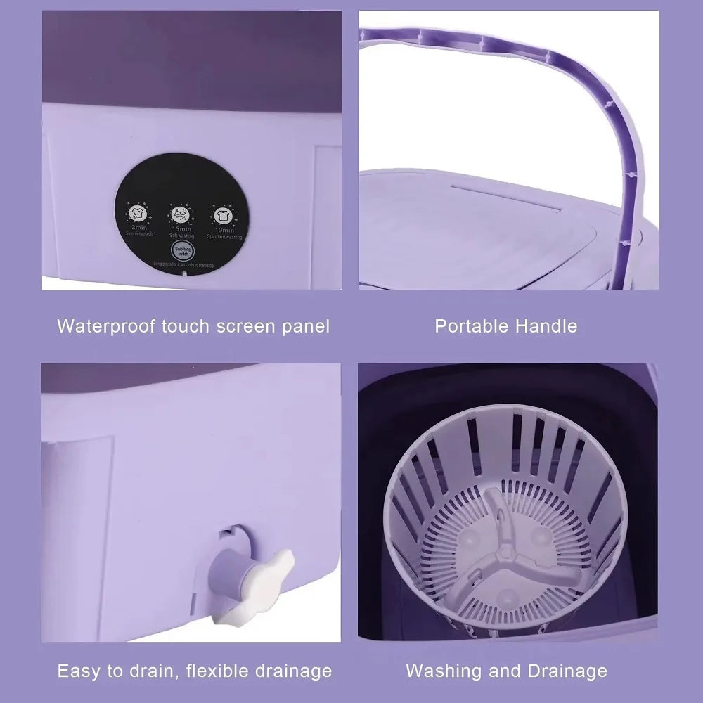 Portable Folding Mini Washing Machine – Compact Laundry Bucket
