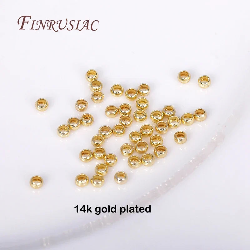14K/18K Gold Plated 2mm Tube Crimp Beads | Jewelry Making