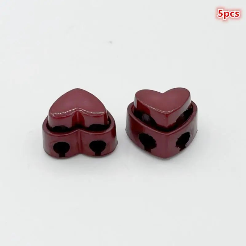 5pcs Heart-Shaped Cord Locks Spring Toggle Stoppers – 5 Pack