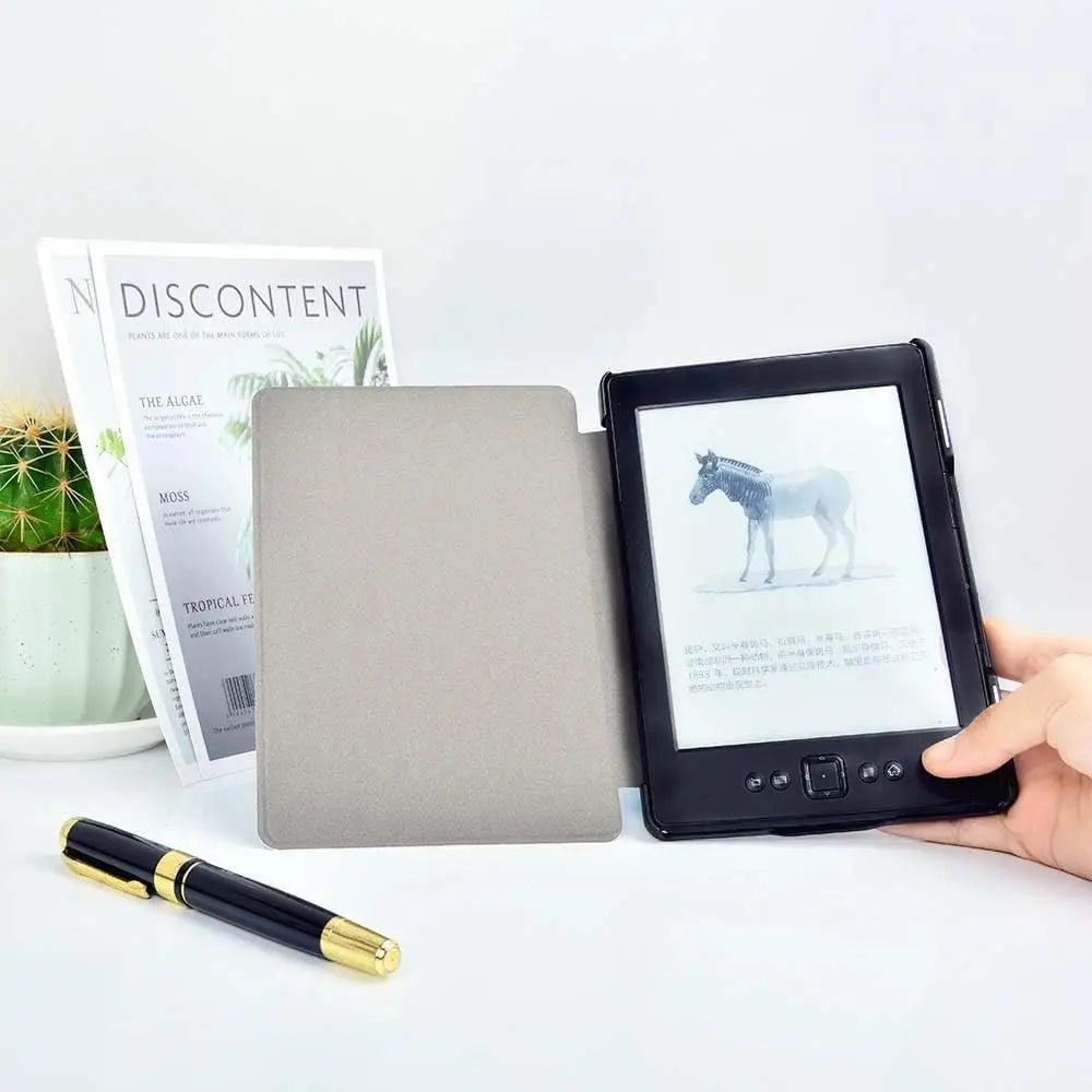 PU Leather Magnetic Folio Case for Kindle 4th/5th Gen D01100