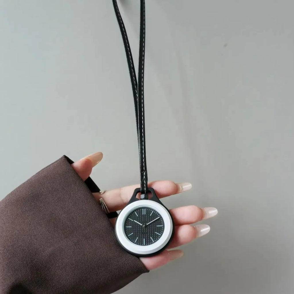 Round Quartz Hanging Watch – Backpack Pendant Portable Clock