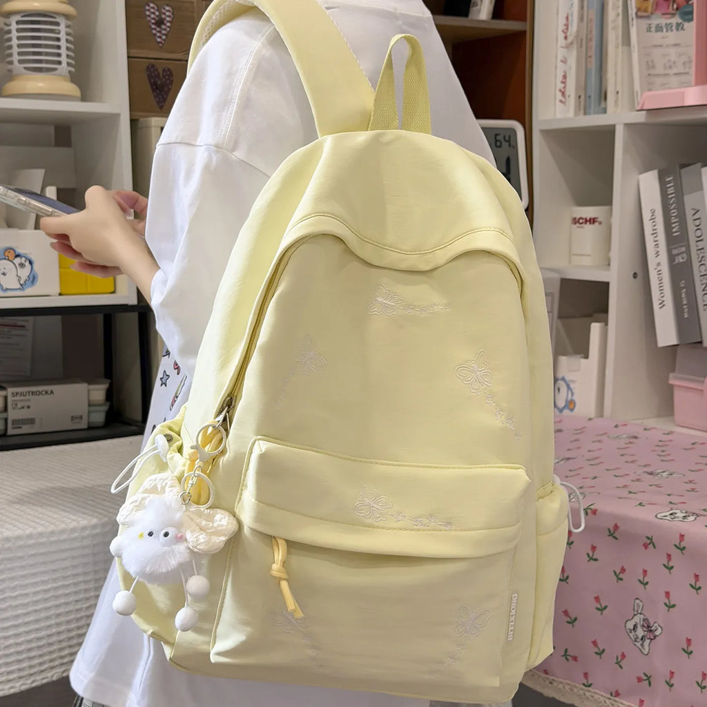 Nixie Butterfly Green Backpack – Large Capacity Lightweight School Bag
