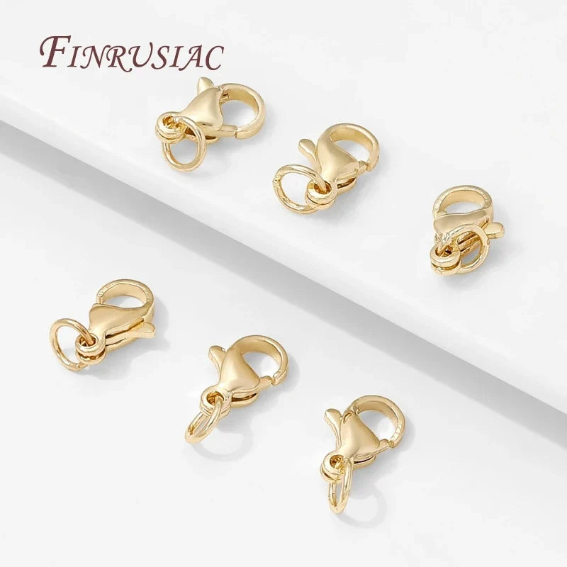 Gold Plated 10mm Lobster Clasps – DIY Bracelet Jewelry Findings