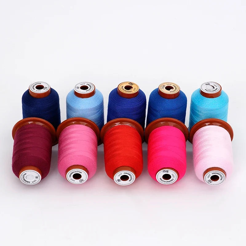 5-Color Polyester Sewing Thread Set – 500 Yards Per Spool