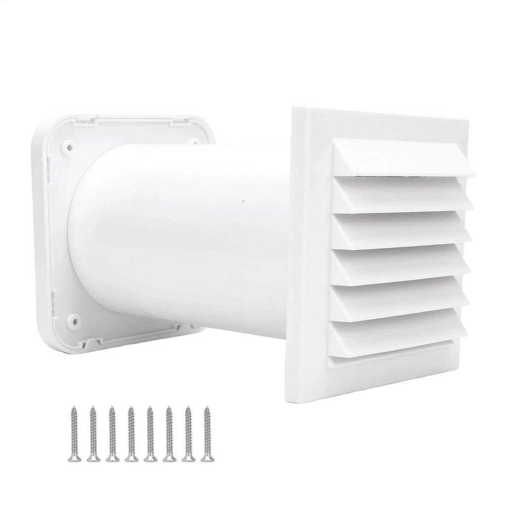 Adjustable Wall Vent Kit – Exhaust & Intake with Rainproof Louvers