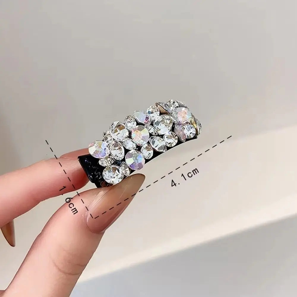 Rhinestone Crystal Duckbill Hair Clip – Sparkling Acetate Hairpin