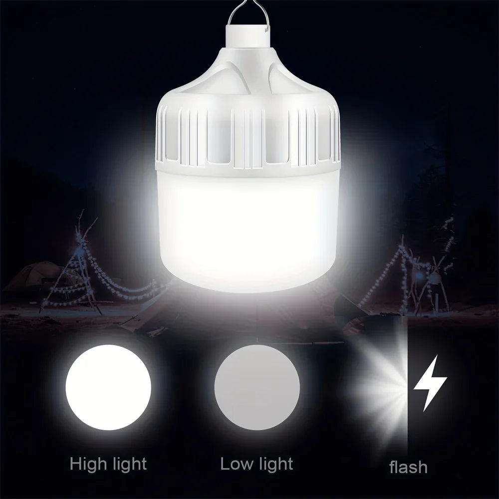 USB Rechargeable LED Camping Bulb | Portable Hanging Tent Light
