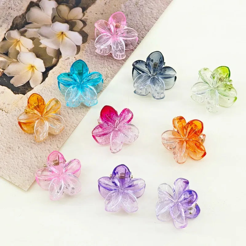 10pcs Daffodil Flower Hair Clips Y2K Bohemian Braiding Cuffs