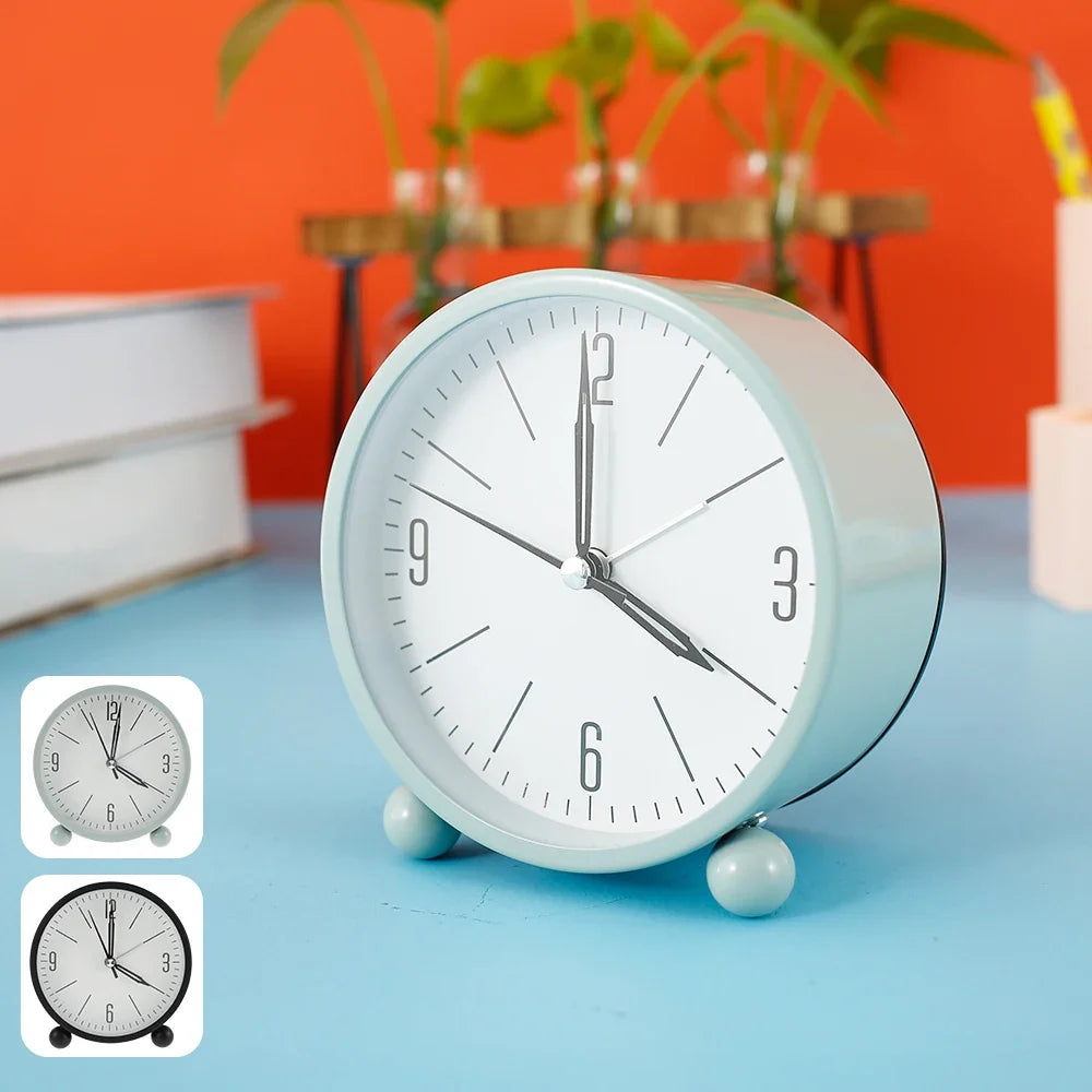 Nixie Silent Sweep Analogue Alarm Clock with Night Light