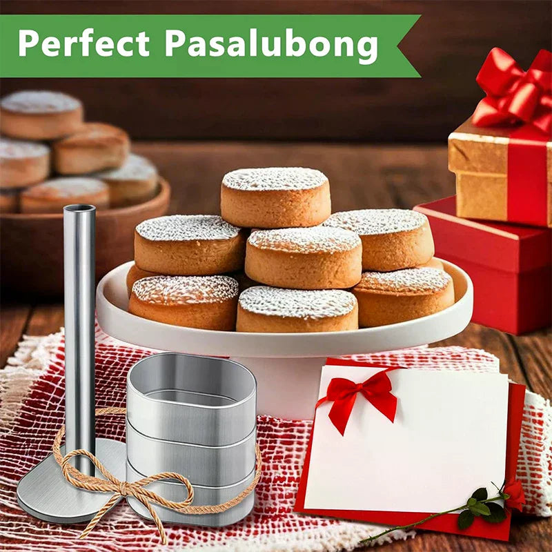 Stainless Steel Pastry Mold with Pusher – DIY Baking Tool