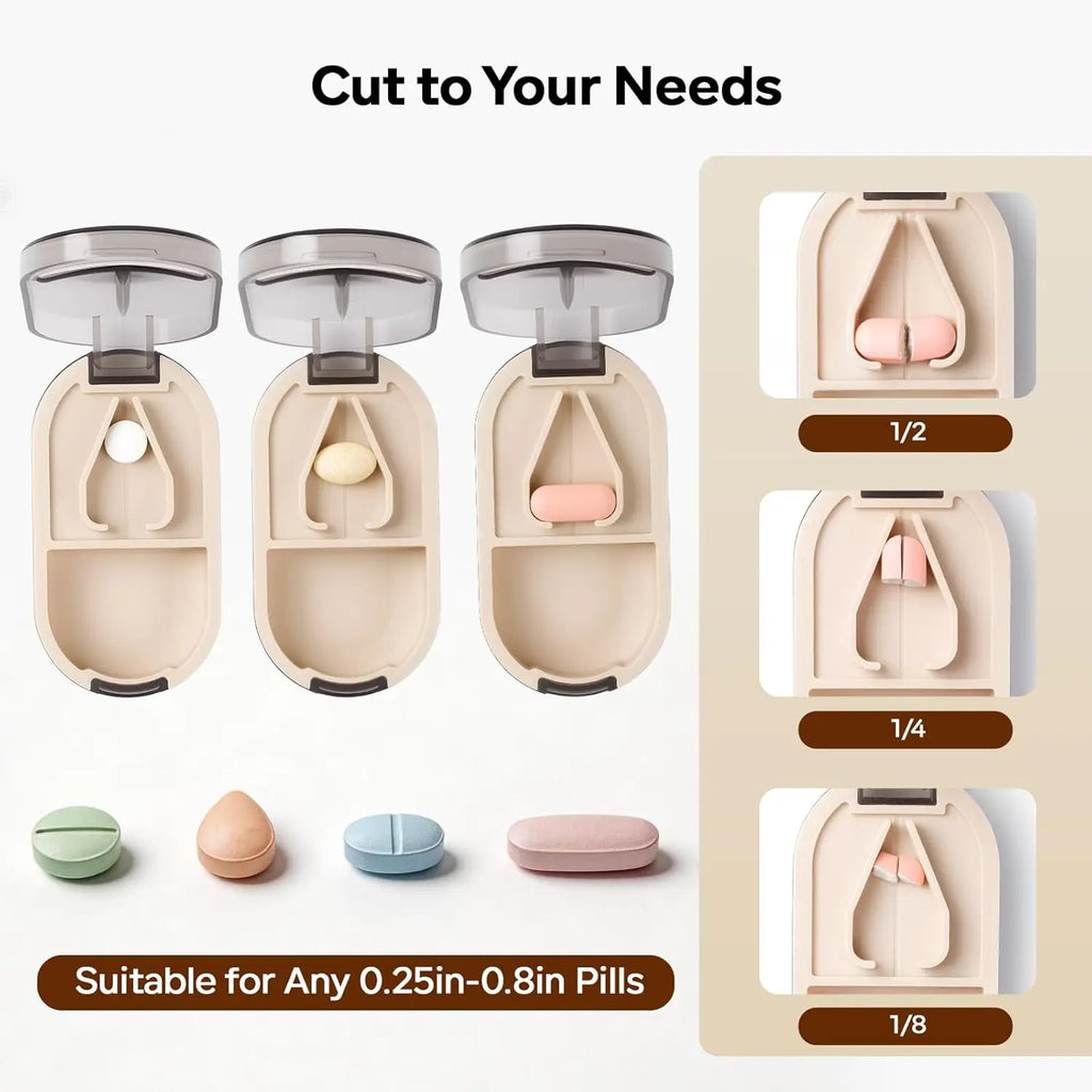 14-Day Pill Organizer & Tablet Cutter Combo Set
