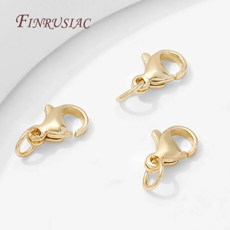 Gold Plated 10mm Lobster Clasps – DIY Bracelet Jewelry Findings