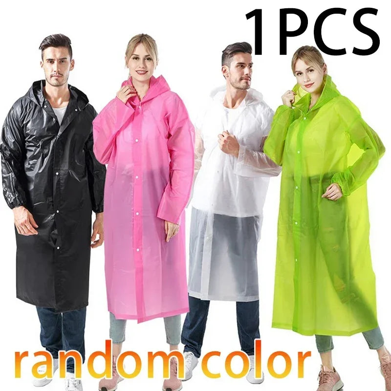 Disposable Waterproof Rain Poncho – Hooded Outdoor Raincoat