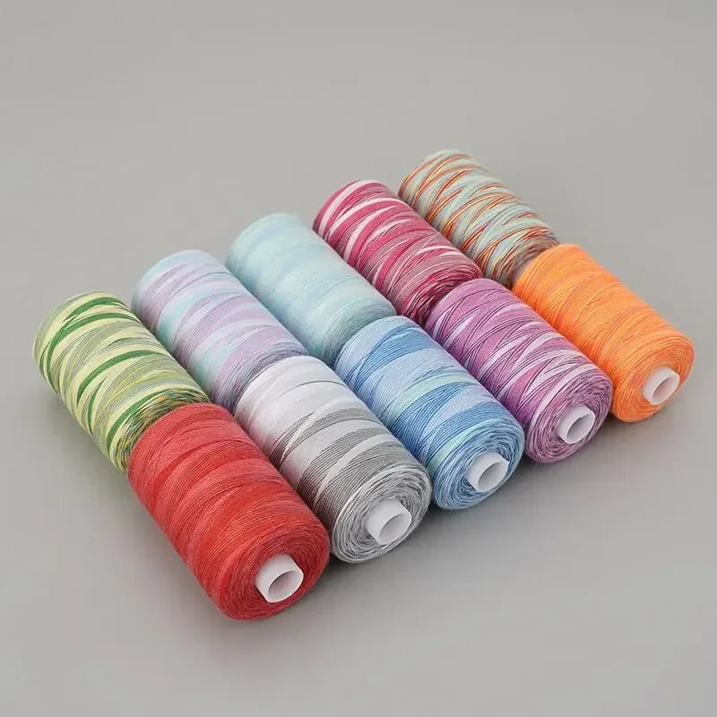 40S/2 Rainbow Variegated Embroidery Thread | Multicolor Gradient