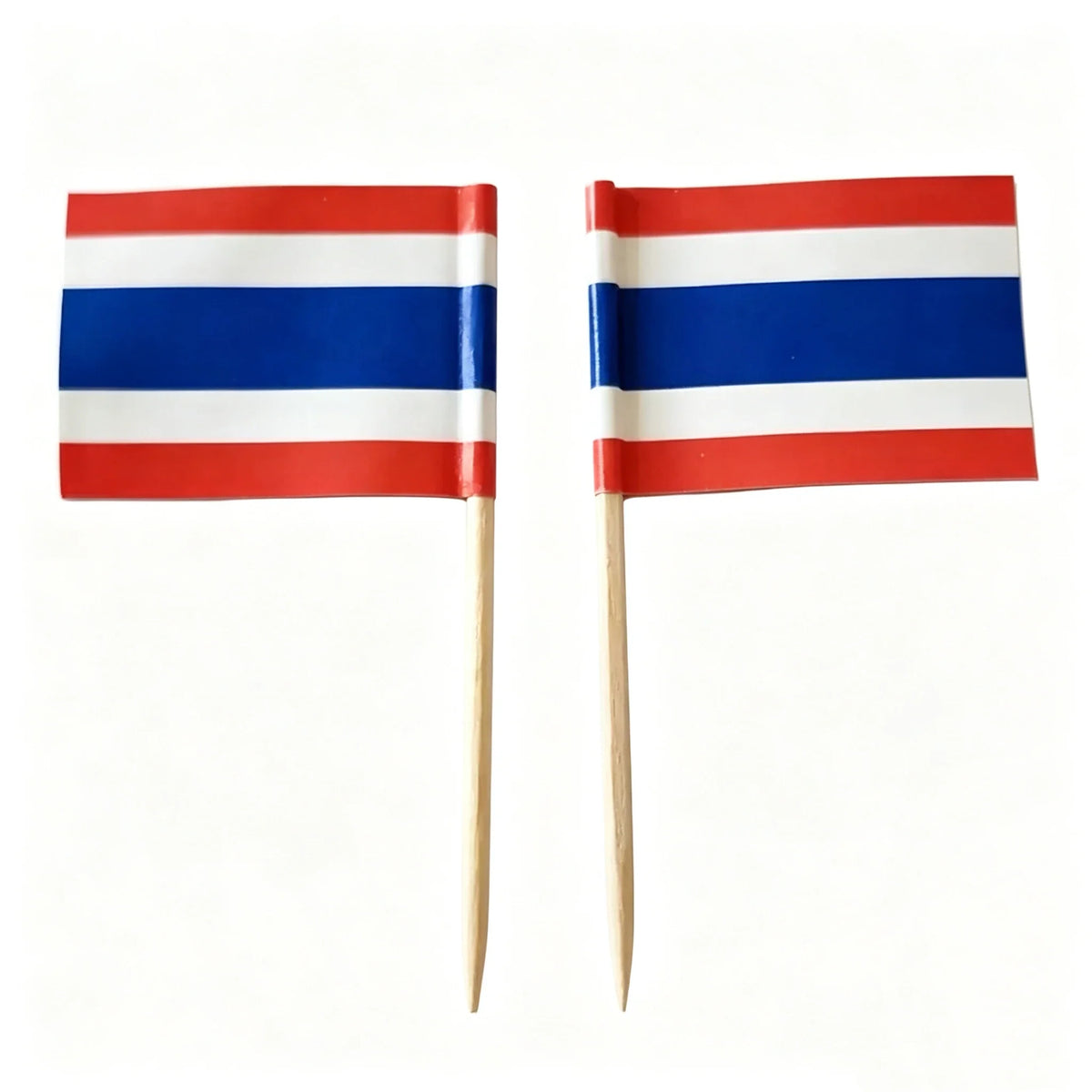 Thailand Flag Toothpick Picks 100 Pcs – Double-Sided Party Flags
