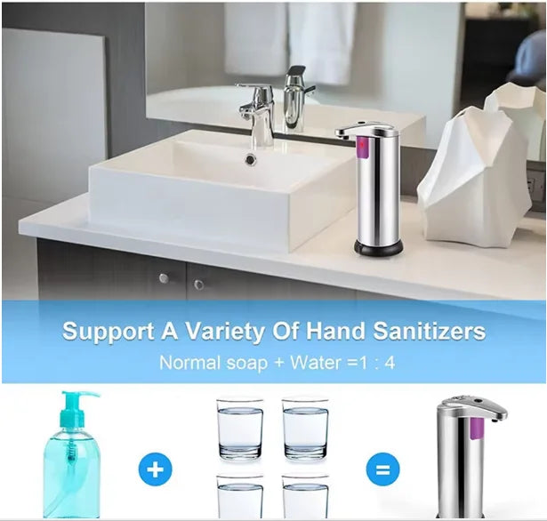 Touchless Automatic Soap Dispenser – Stainless Steel Sensor