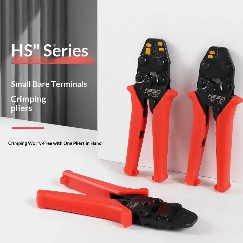 Ratchet Crimping Pliers – Bare Terminal Wire Crimp Tool