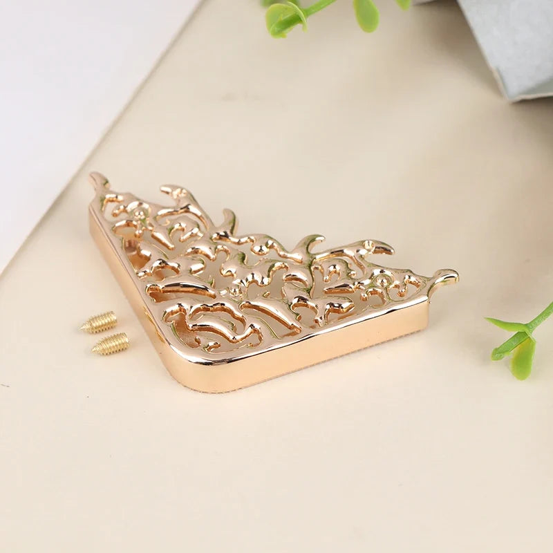 Metal Bag Corner Protectors with Screws – DIY Handbag Hardware
