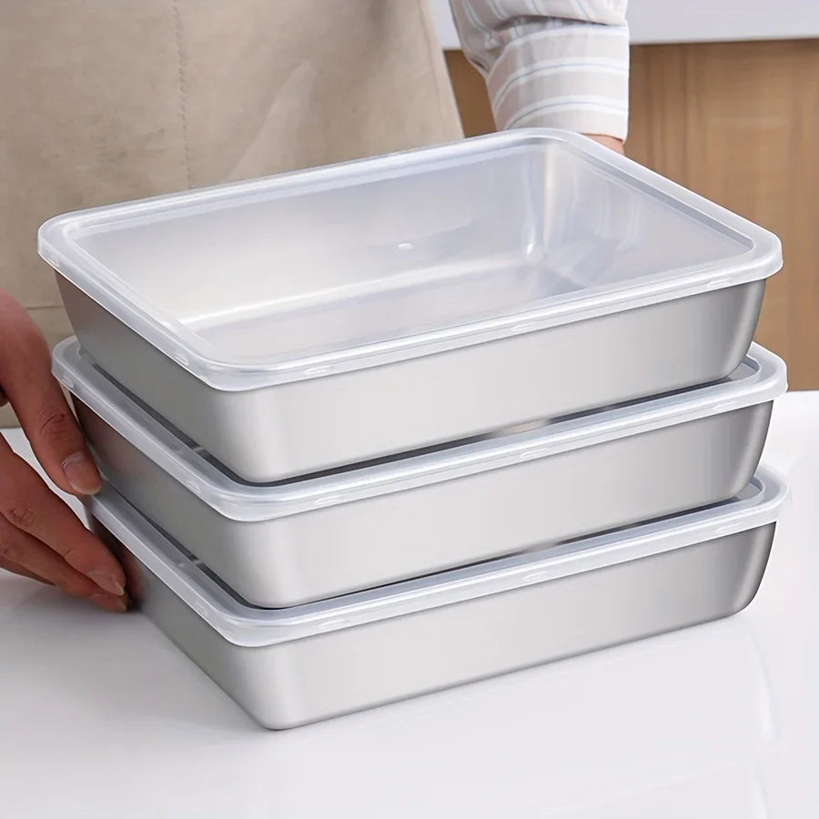 3-Piece Stainless Steel Airtight Food Storage Containers