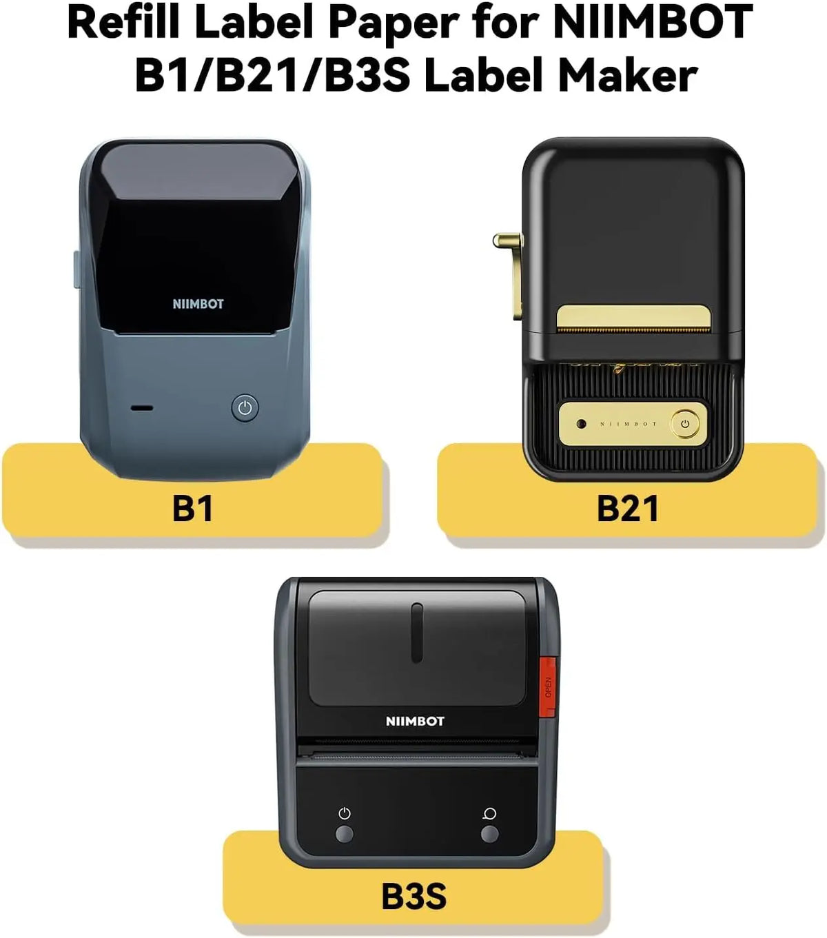 NiiMBOT Thermal Label Paper – Waterproof Self-Adhesive Stickers