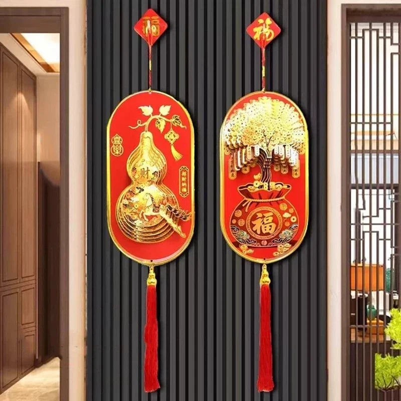 3D Money Tree Golden Gourd Pendant – Lunar New Year Ornament