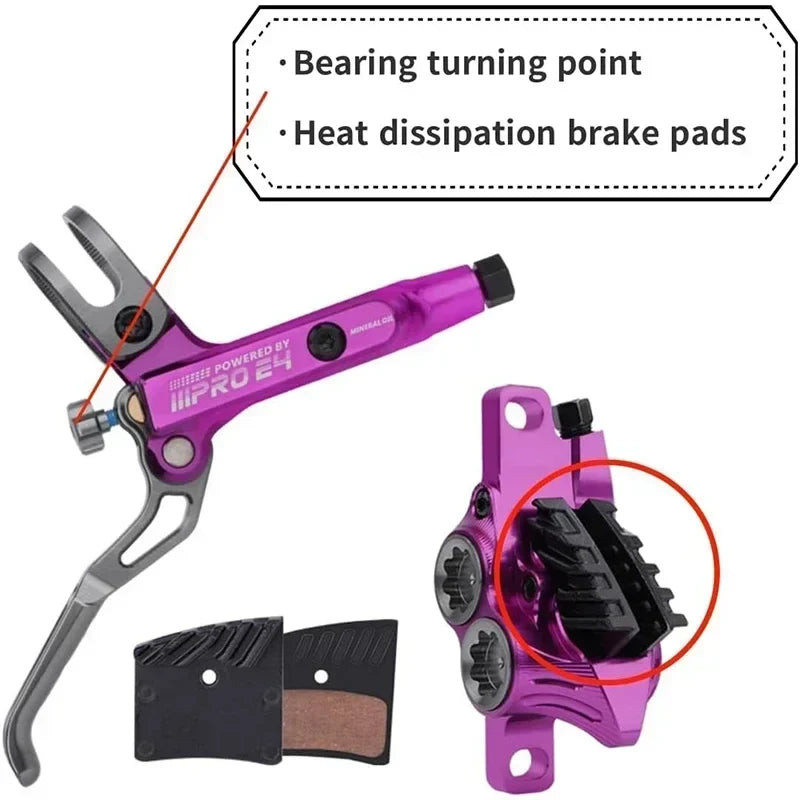 IIIPRO E4 4-Piston MTB Hydraulic Disc Brake Set 800/1550mm