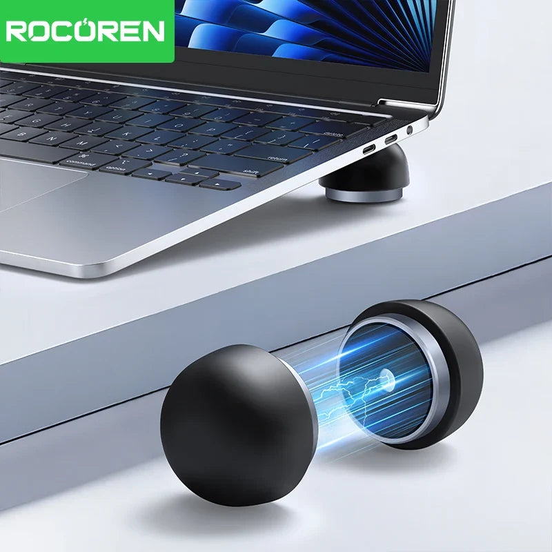 Rocoren Magnetic Mini Laptop Stand Aluminum Cooler for MacBook