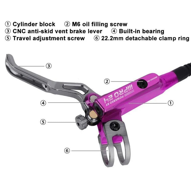 IIIPRO E4 4-Piston MTB Hydraulic Disc Brake Set 800/1550mm