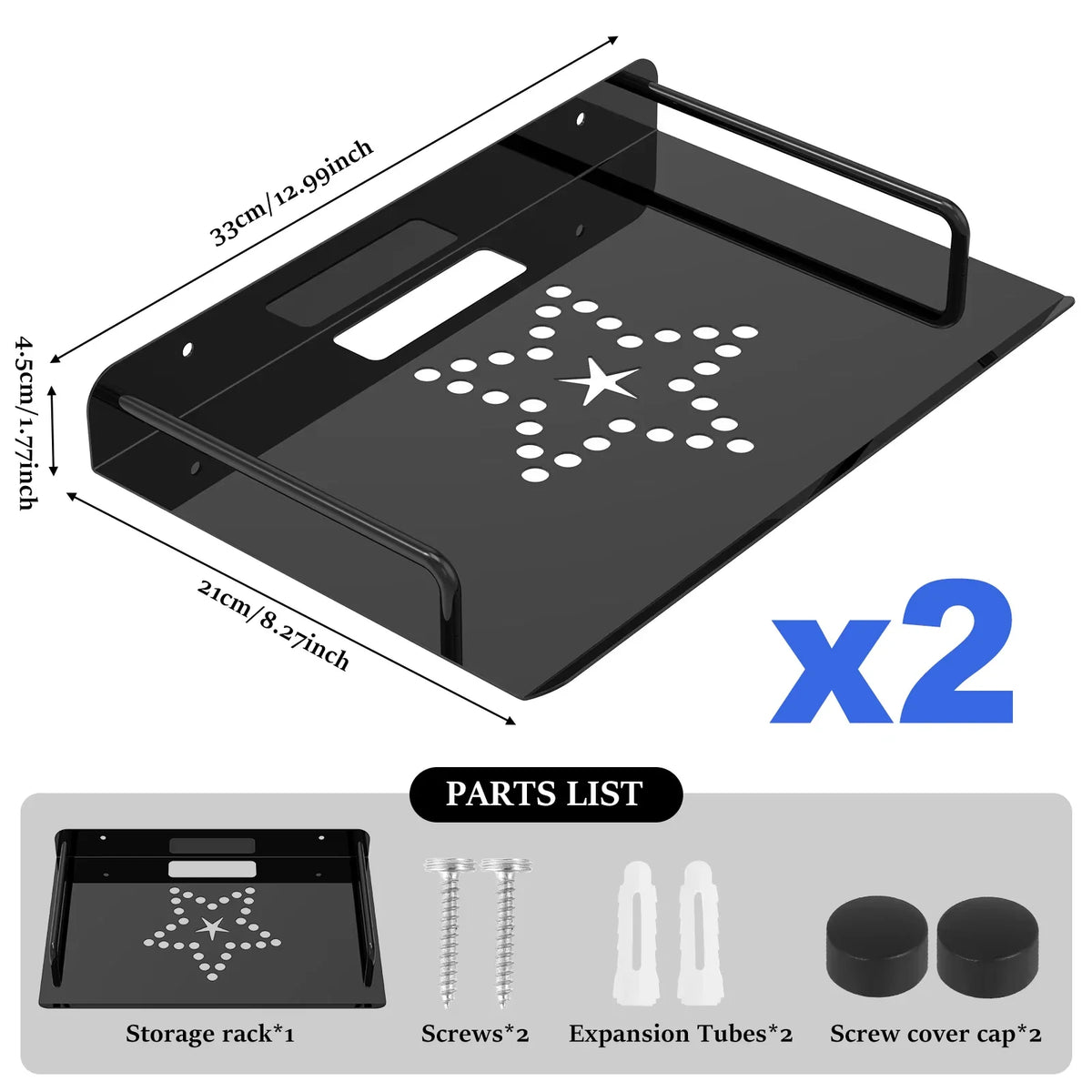 Wall Mount Floating Shelf for Projector, Router & TV Box
