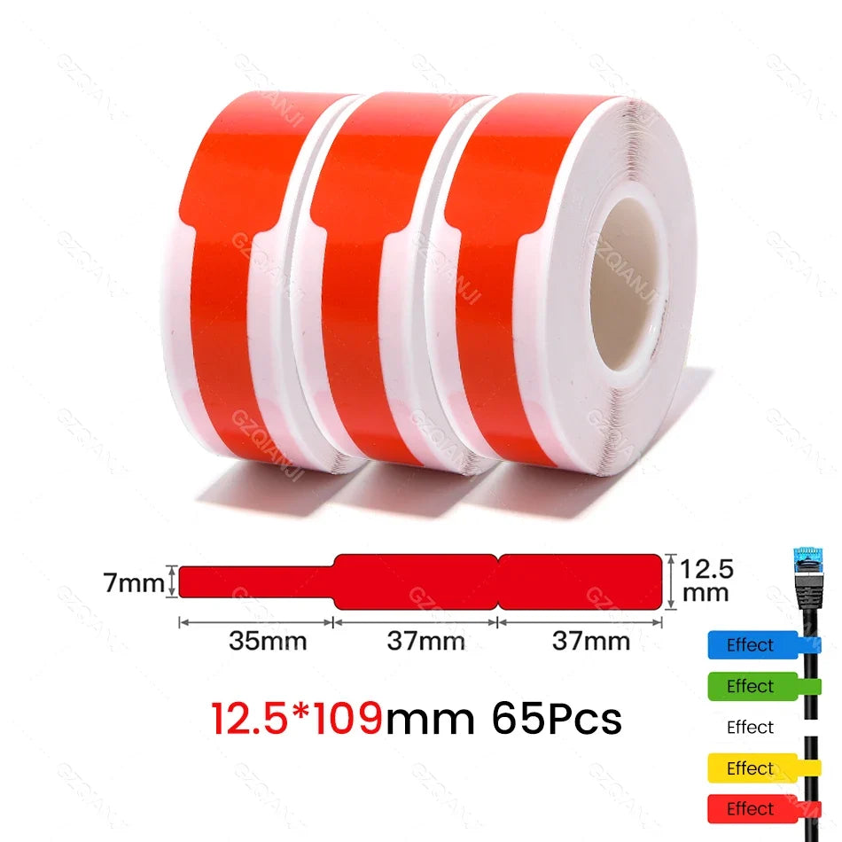 Niimbot Thermal Cable Label Stickers – Waterproof Self-Adhesive Tags