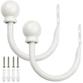 2Pcs Metal Curtain Holdbacks U-Shape Wall Tie Back Hooks
