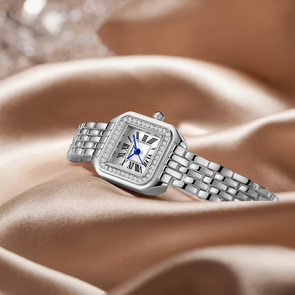 REBIRTH Women's Square Roman Numeral Quartz Watch | Elegant