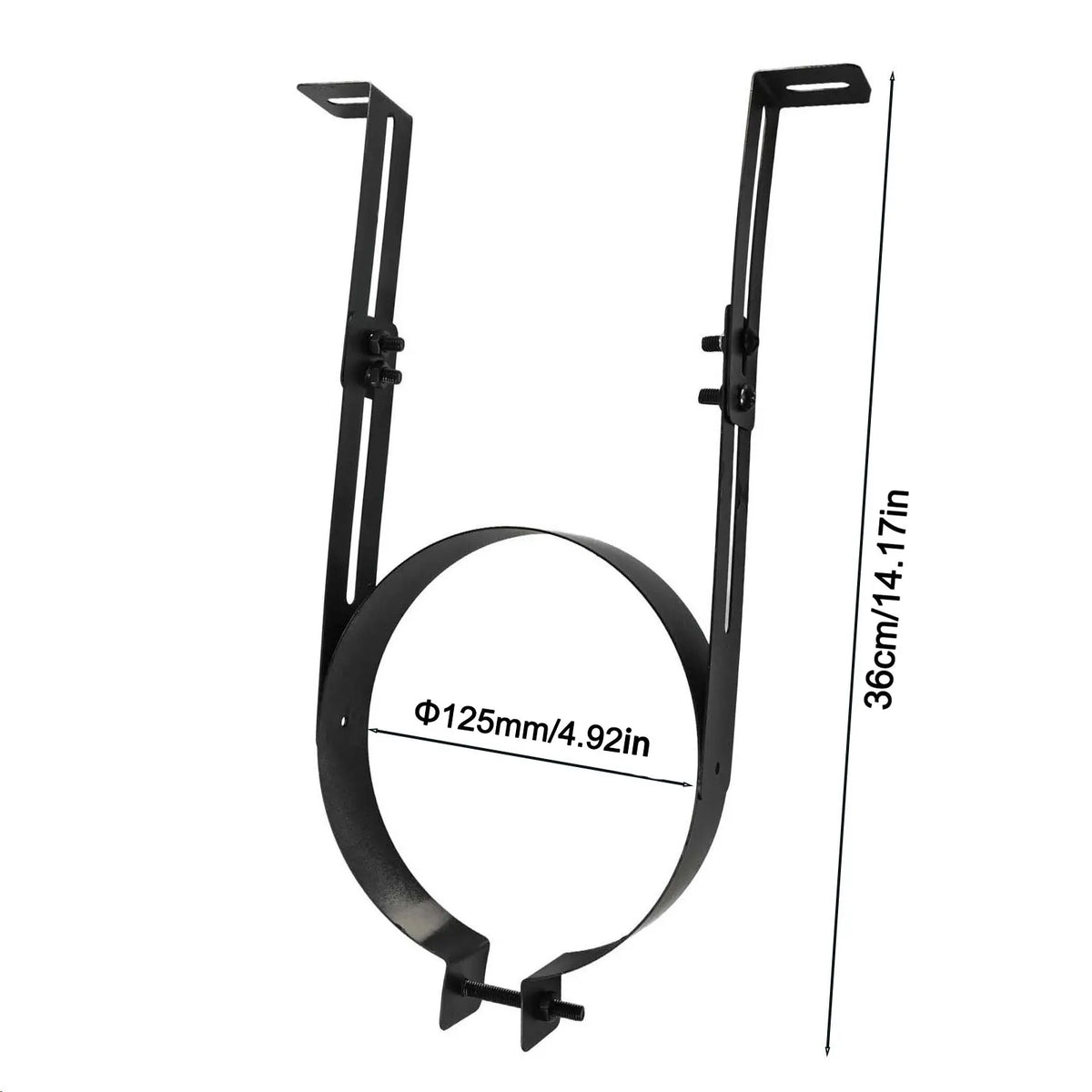 Adjustable Stainless Steel Chimney Pipe Wall Bracket | 150mm