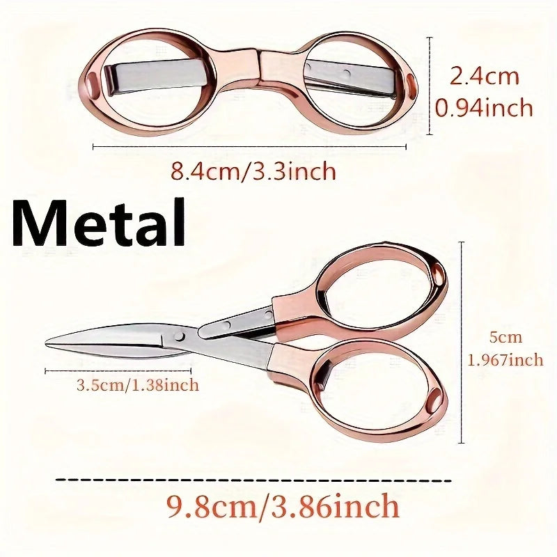 Stainless Steel Folding Scissors – Portable Retractable Travel Tool