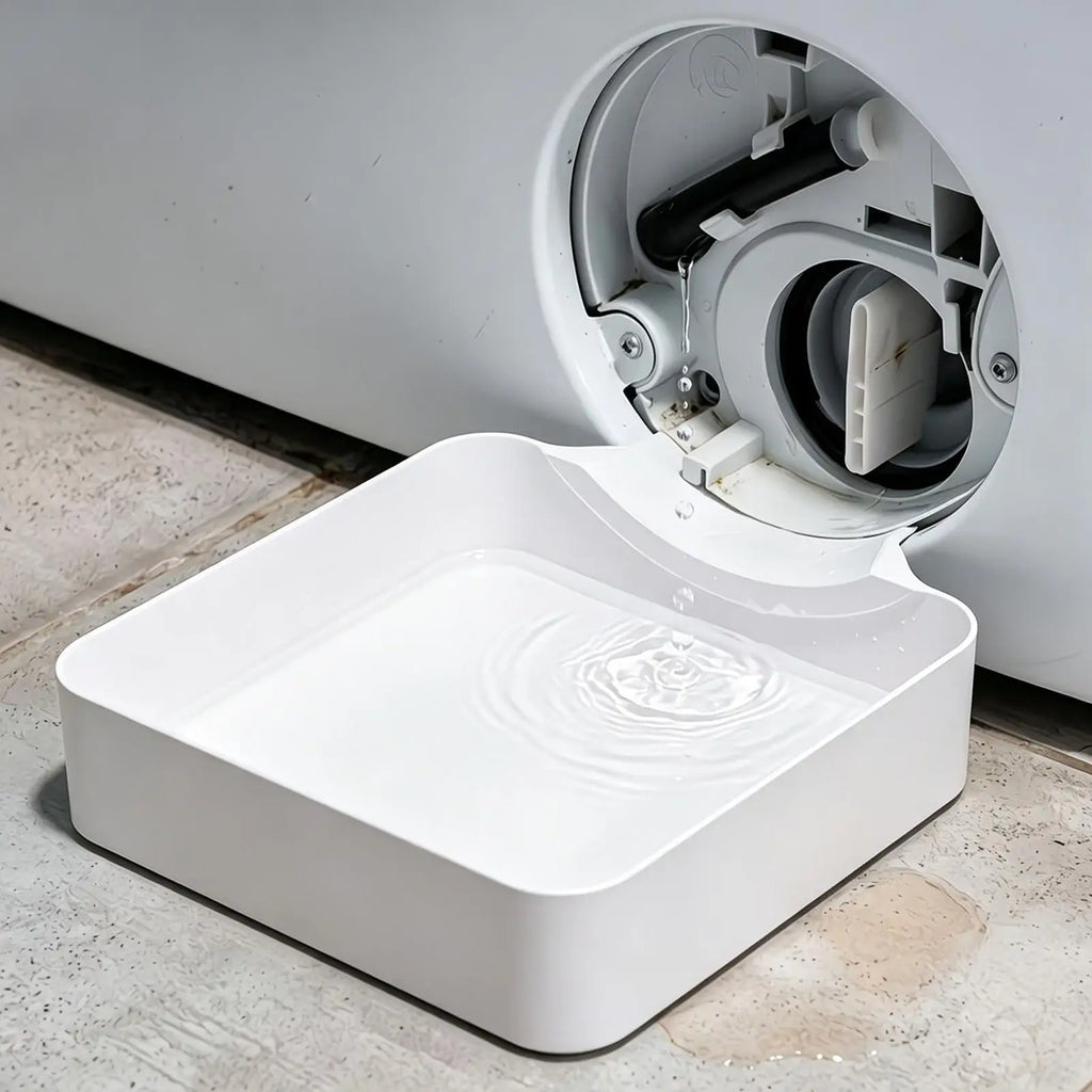 Washing Machine Drain Pan with Deflector Water Catcher Funnel