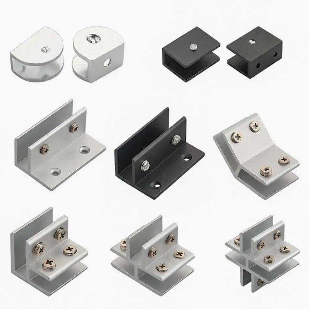 Zinc Alloy Glass Shelf Clamp Bracket for 6–12mm Glass