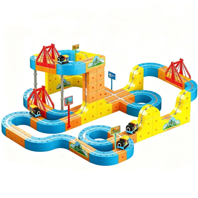 160-Piece Electric High-Speed Rail Train Building Blocks Set