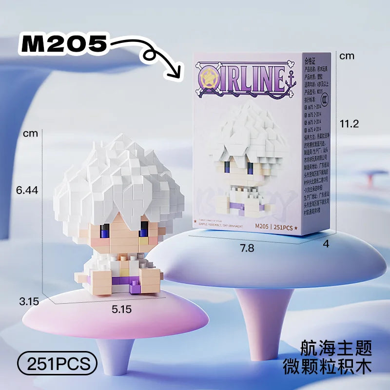 One Piece Anime Mini Block Figures – 20 Styles | 3D Assembly Toy