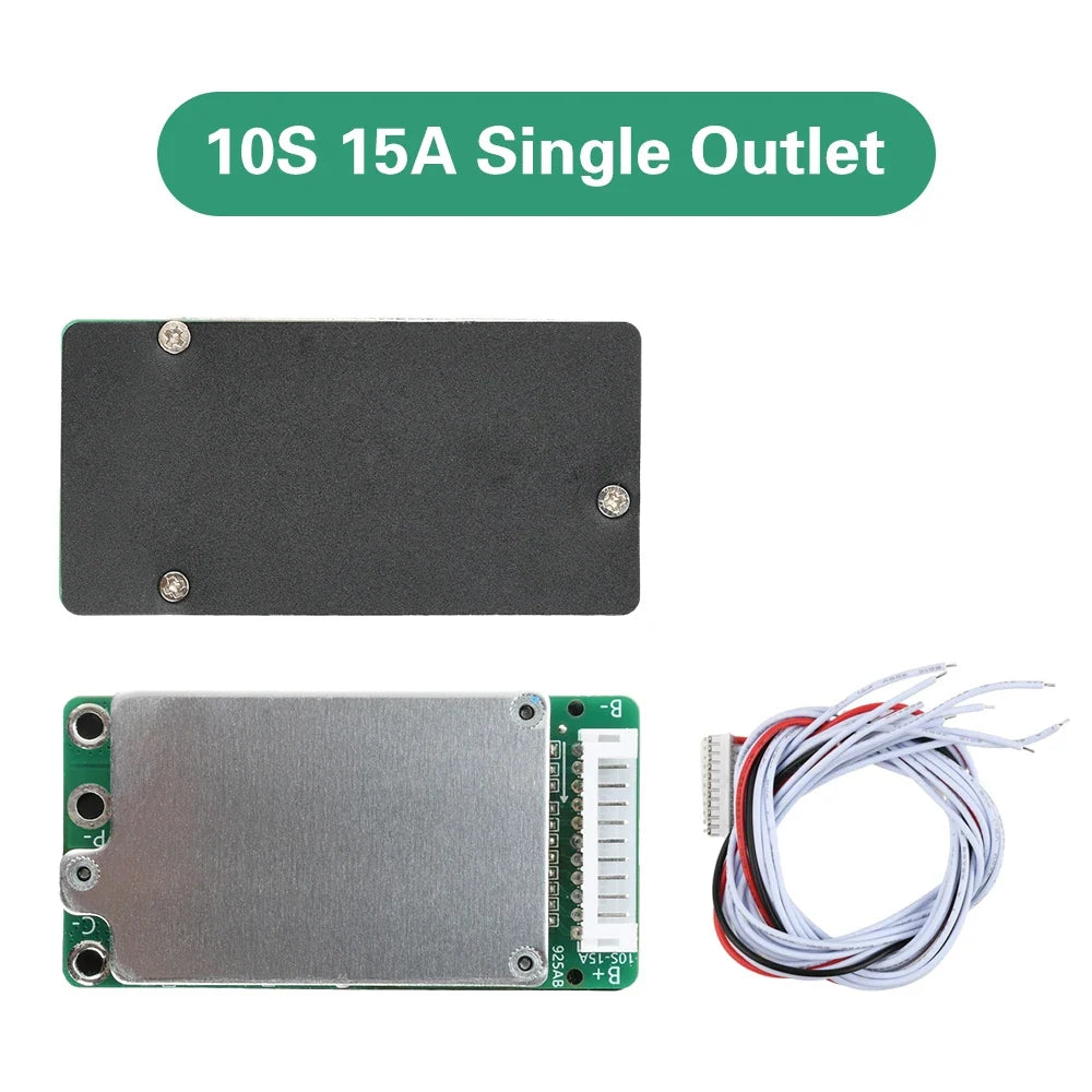 10S 36V 15A 18650 Lithium BMS Battery Protection Board