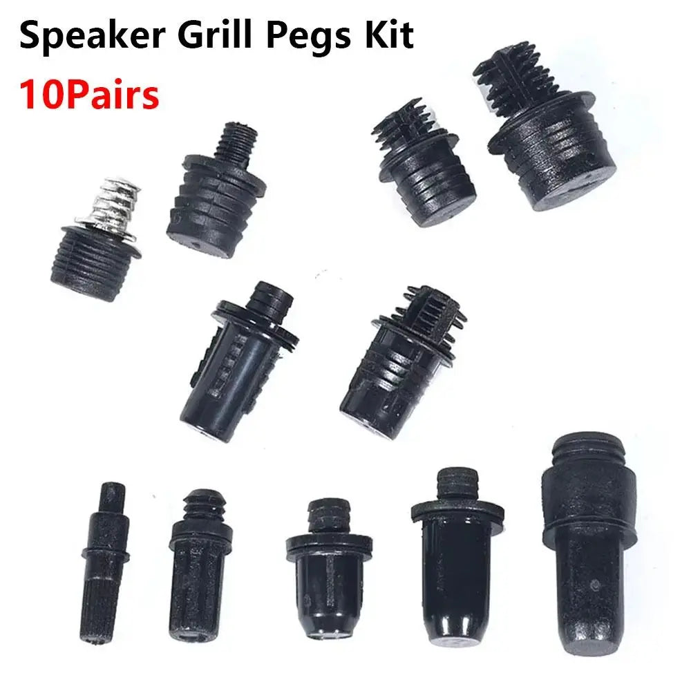 10 Pairs Speaker Grill Pegs Kit – Ball Socket Snap Buckles