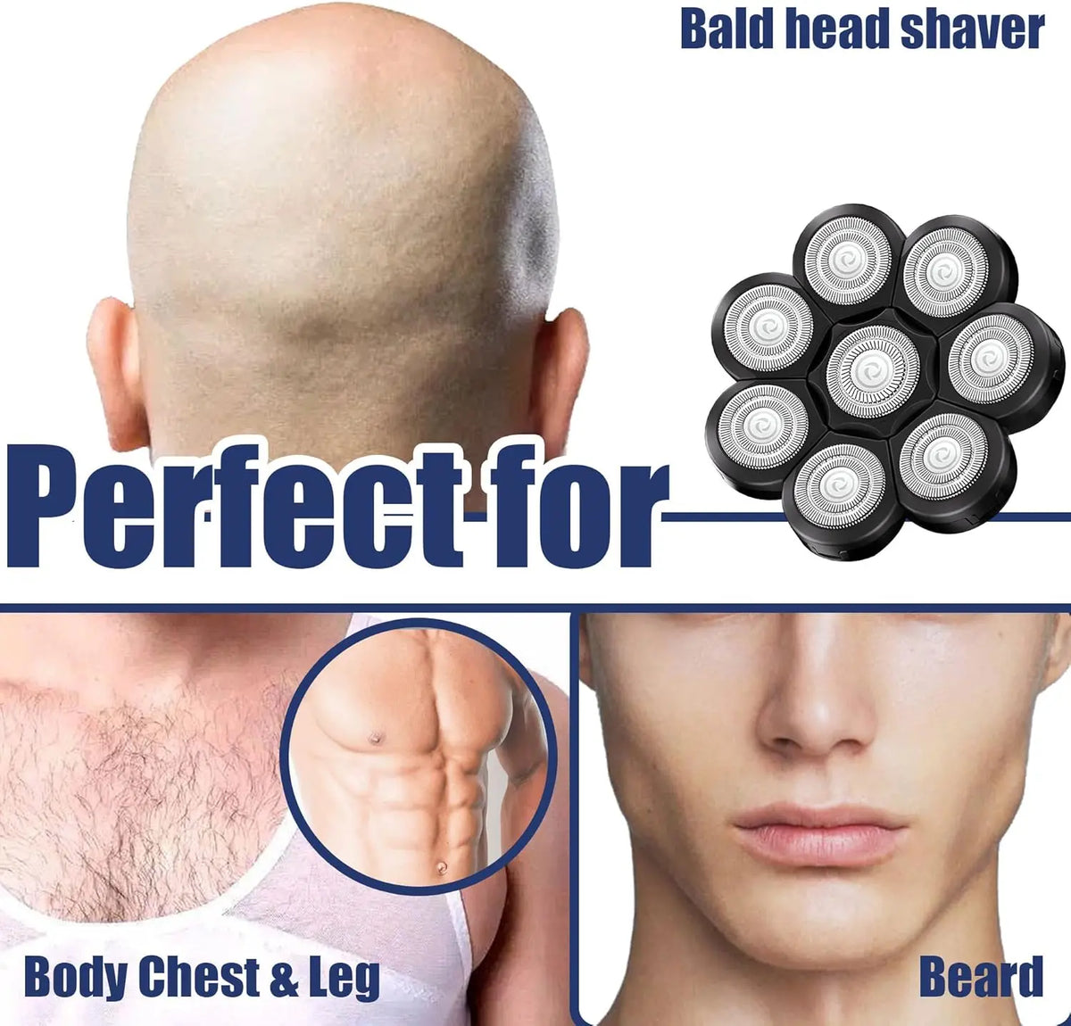 SHINON 3–9D Replacement Shaver Blades | Floating Head Stainless Steel