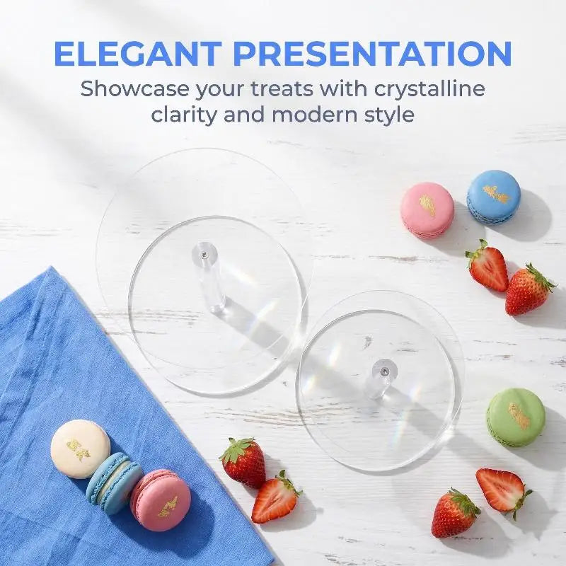 Transparent Acrylic Round Cake Stand | Party Dessert Display
