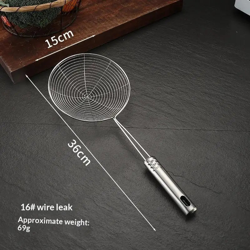Stainless Steel Skimmer Spoon | Long Handle Mesh Strainer