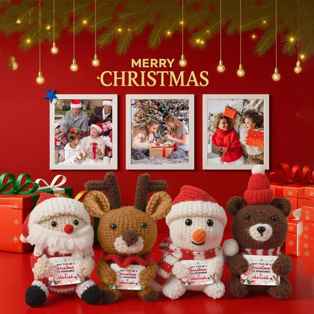 Mini Crochet Christmas Dolls – Handmade Knit Holiday Ornaments