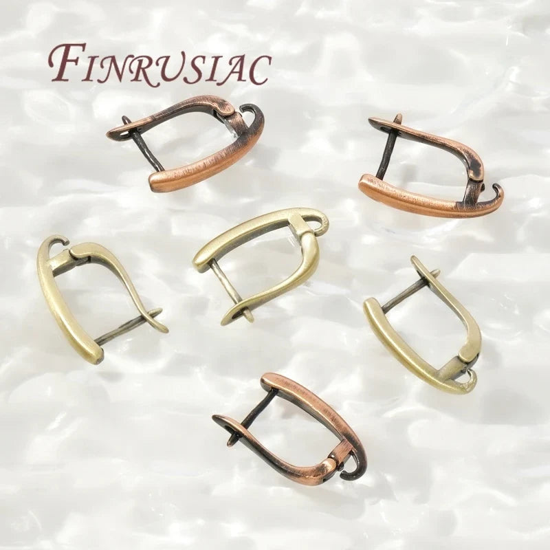 Bronze Brass Earring Hooks DIY Jewelry Findings | FINRUSIAC