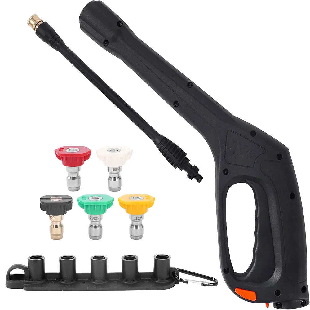 Pressure Washer Spray Gun – Turbo Nozzle & 5 Tips Included