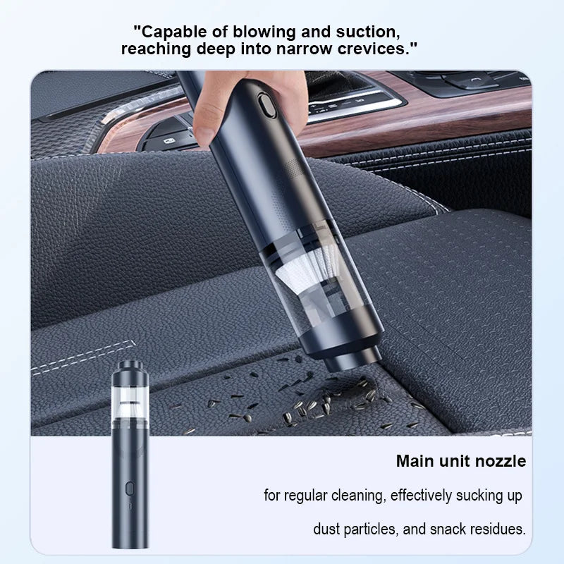 Portable Wireless Handheld Vacuum – Car & Home Mini Cleaner