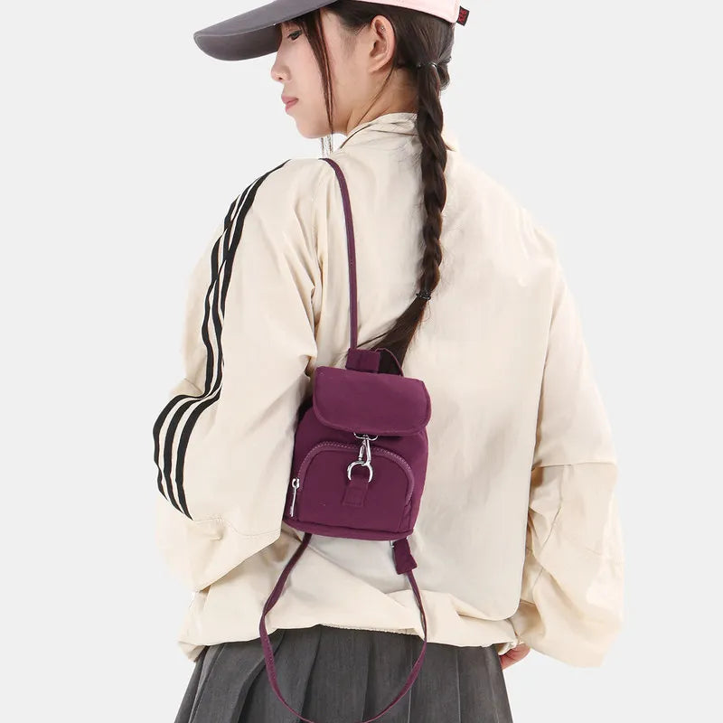 Korean Felt Drawstring Mini Backpack – Unisex Crossbody Bag