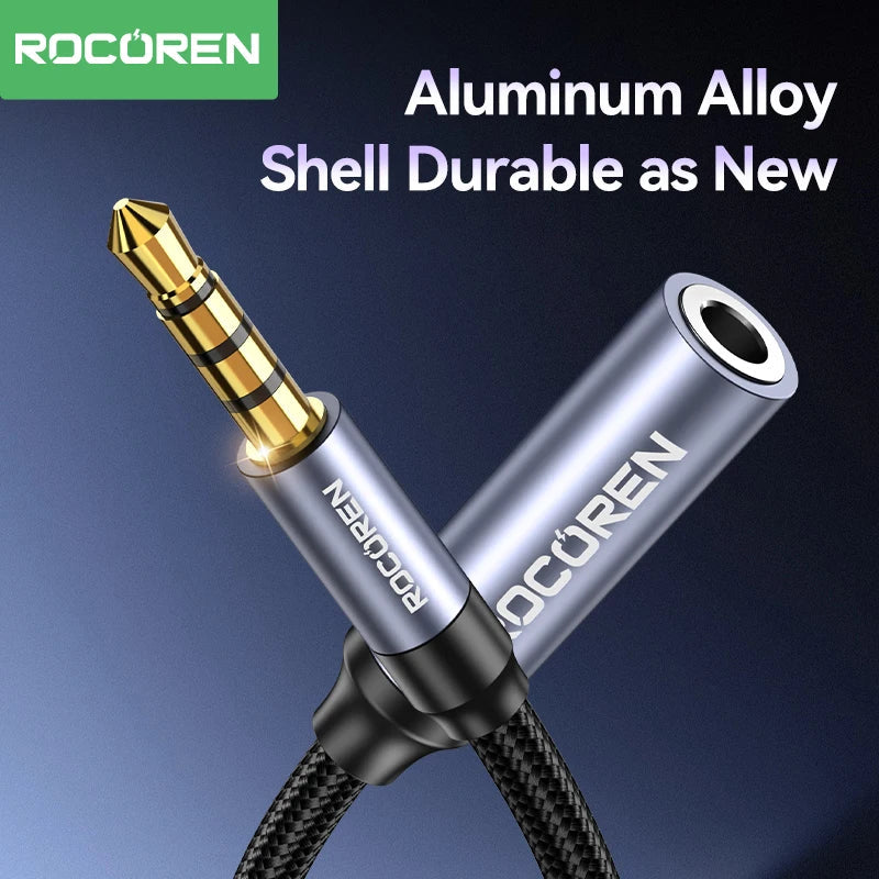 Rocoren 3.5mm AUX Audio Extension Cable Male to Female